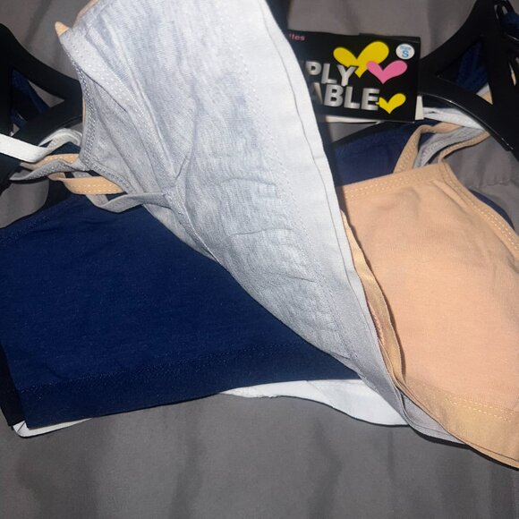 Simply Adorable Girls 5-Pack Bralettes Size Small – Neutral & Basic Colors - Picture 4 of 6